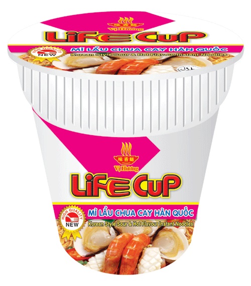 Korean Style Sour & Hot Flavour Instant Cup Noodles 70Gr