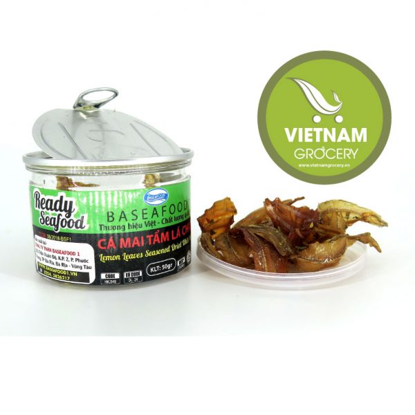 Vietnam High-Quality Lemon Leaves Seasoned Dried With White Sardine 50g