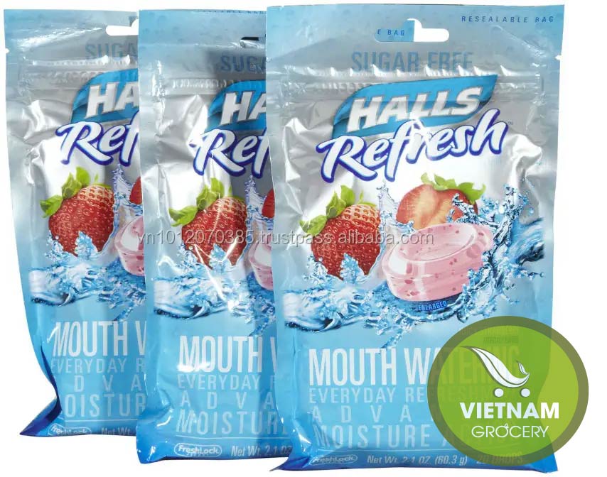 HALLS Refresh Chewing Gum Sugar Free Good Price