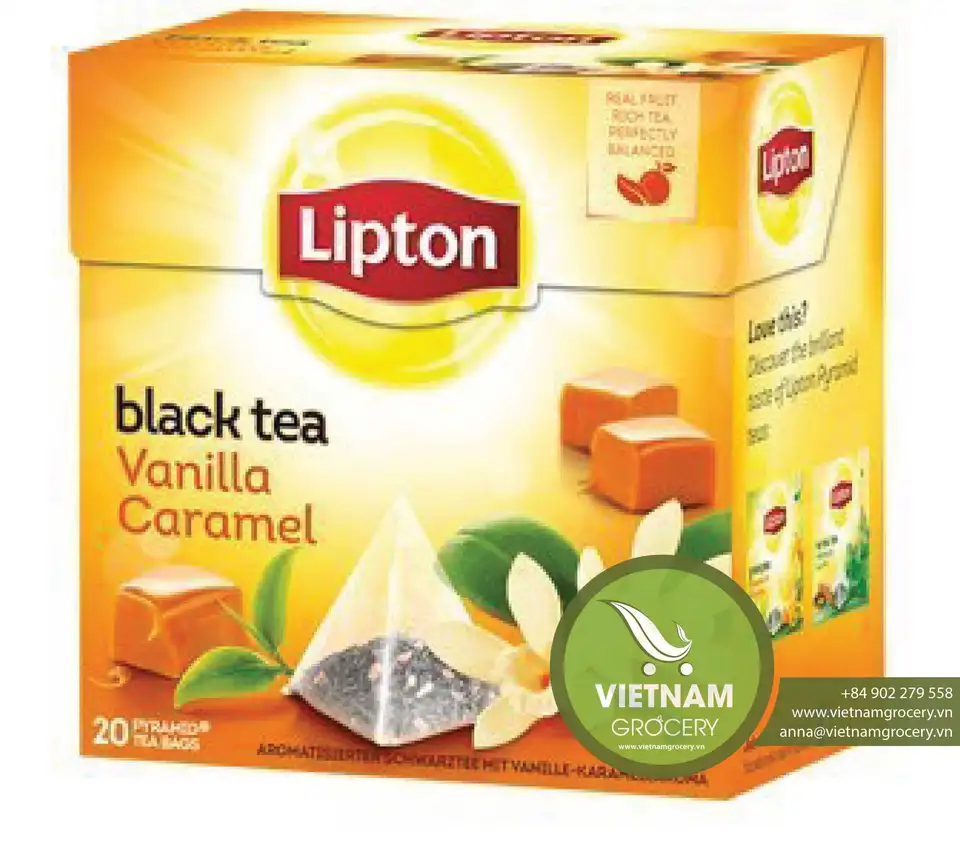Pyramid Black Tea Bags Vanilla Caramel