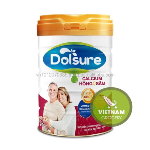 High-quality Dolsure Dolsure Calcium – Red Ginseng EN Vietnam Milk Powder Tin Can